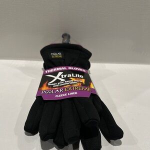 NWT Polar Extreme Xtra Lite Fleeced Lined Black Gloves. Keeps your hands warm.